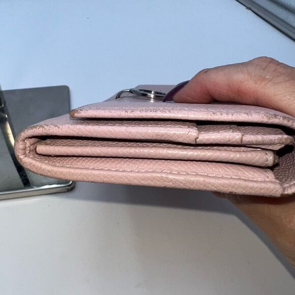 Bvlgari Clip Closure Long Blush Leather Wallet - Picture 4 of 10